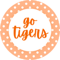 Orange Go Tigers Pin