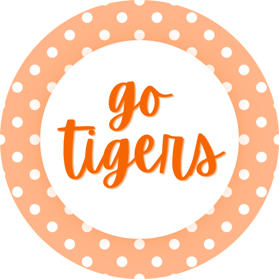Orange Go Tigers Pin