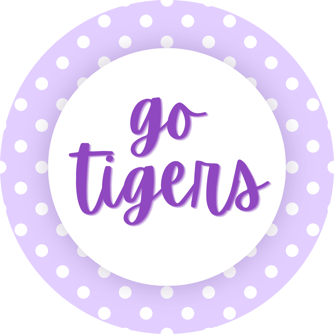 Purple Go Tigers Pin