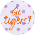 Purple Polka Dot Tigers Pin